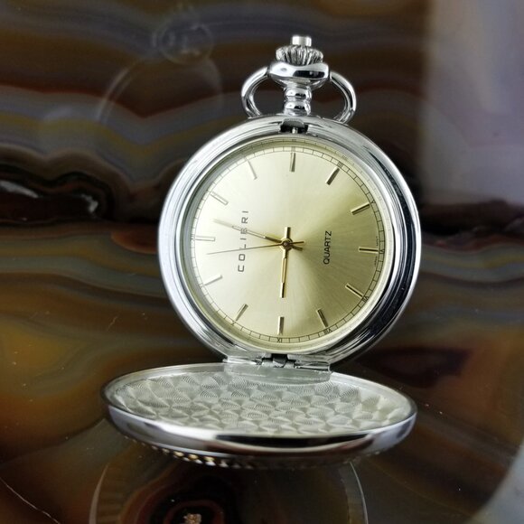 COLIBRI Silver & Gold Presidential Pocket Watch - Picture 2 of 5